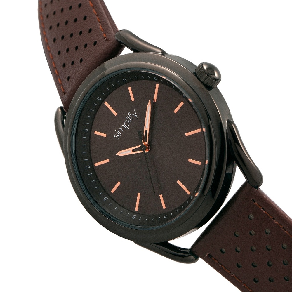 NWT All Brown Genuine Leather Band Watch